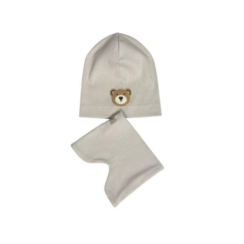 czapka z misiem komin golf wiosenny zestaw.JPEG