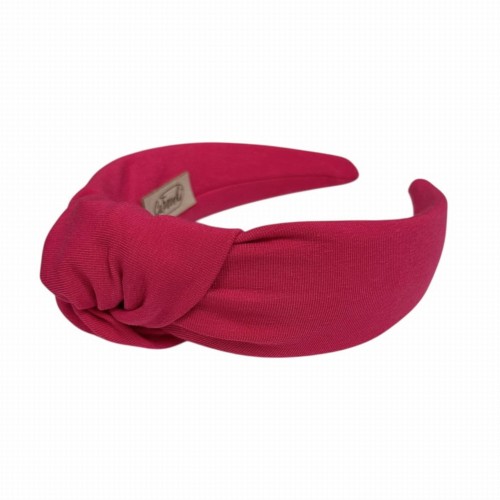 Opaska do włosów marszczona fuksja