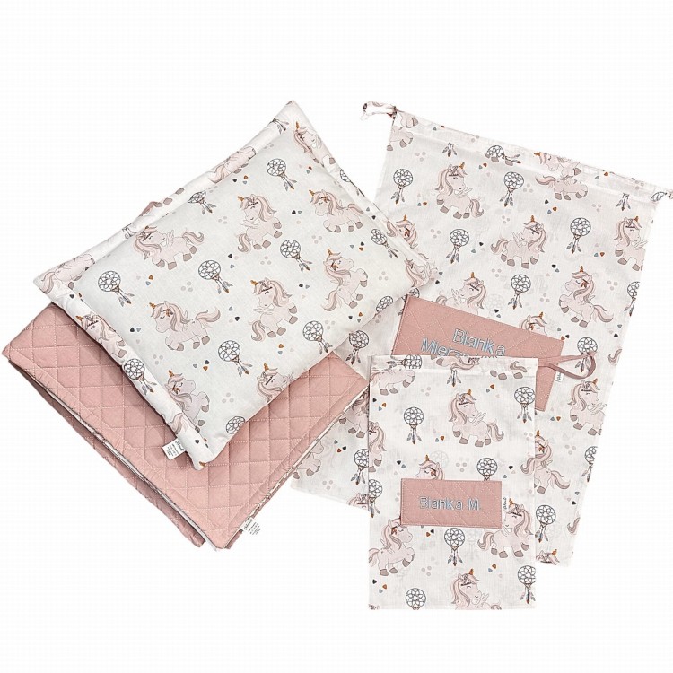 pościel do przedszkola lub żłobka dla dziewczynki, poduszka, kołderka, worki