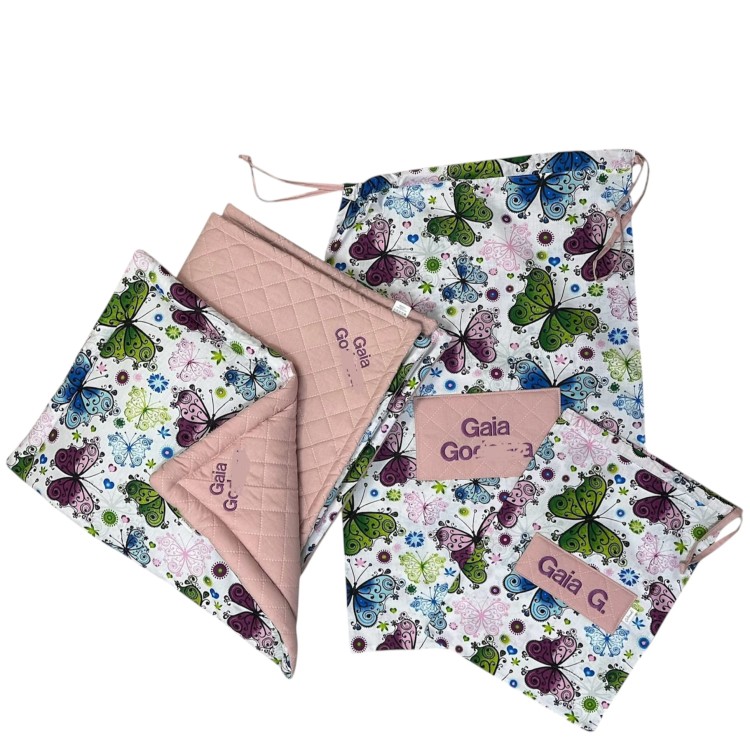 Pościel do przedszkola żłobka dla dziewczynki w motylki