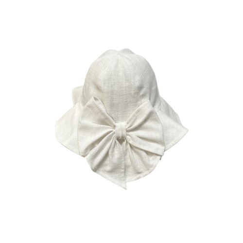 kapelusz lniany dla dziewczynki na lato biały.JPEG