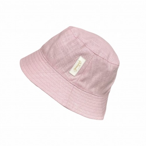 Kapelusz lniany na lato dla dziewczynki bucket hat