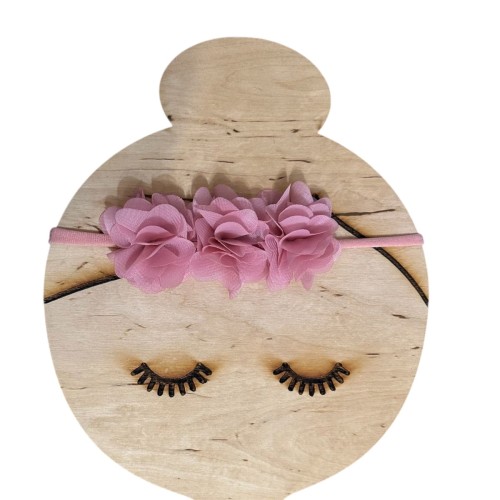 opaska bezuciskowa dla dziewczynki tiulowe kwiatuszki chrzest róż.JPEG