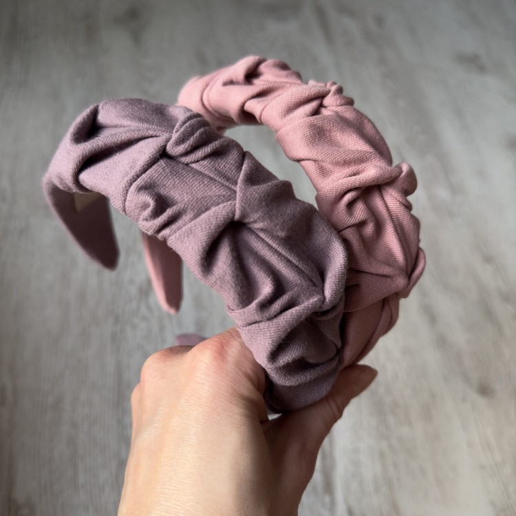 Opaska do włosów antyczny fiolet i antyczny róż