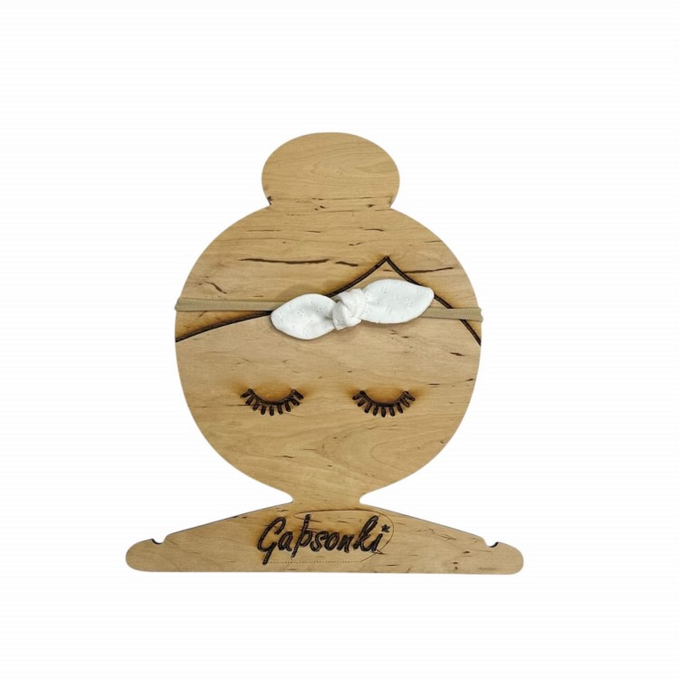 Opaska bezuciskowa dla dziewczynki kokardka azurowa