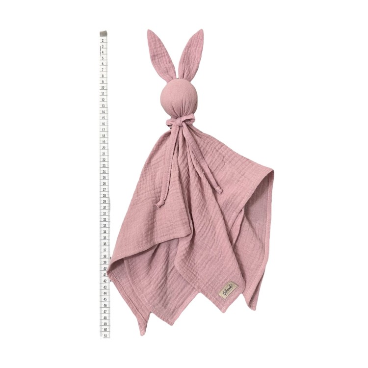 Przytulanka pieluszka królik dla niemowlaka Handmade haft własne imię personalizacja