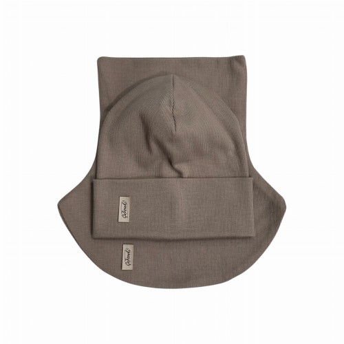 Zestaw jesienny dla chłopca i dziewczynki czapka komin golf dzianina prążkowana