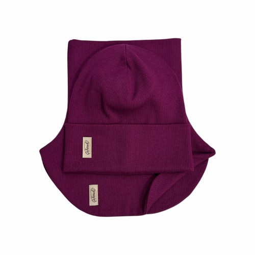 Zestaw jesienny dla dziewczynki dzianina prążkowana