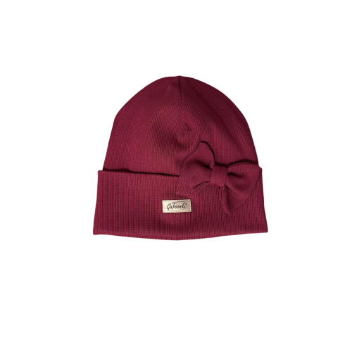 Czapka z kokardką | dwuwarstwowa | dla dziewczynki | różne kolory i rozmiary