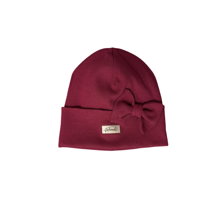 Czapka z kokardką | dwuwarstwowa | dla dziewczynki | różne kolory i rozmiary