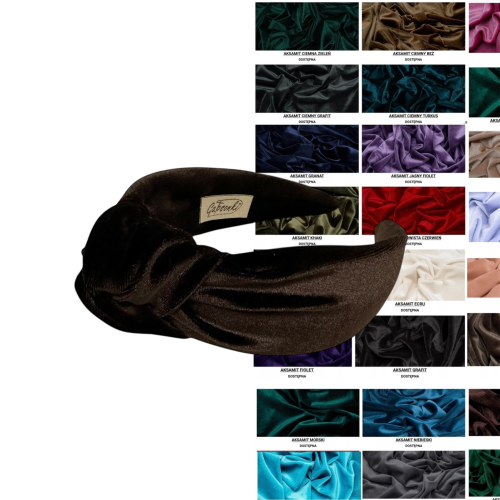 Opaska do włosów z supełkiem | Aksamit | różne kolory | dla dziewczynki i kobiety