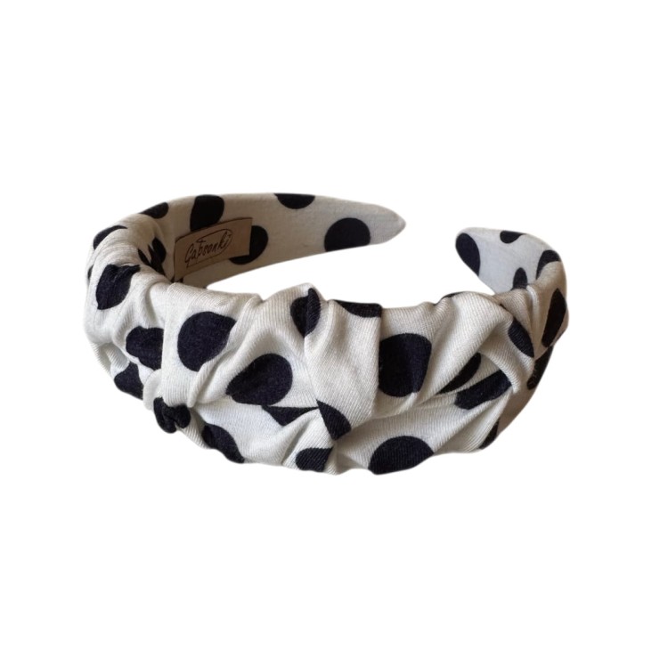 opaska elastyczna na głowę dla kobiety grochy.JPG