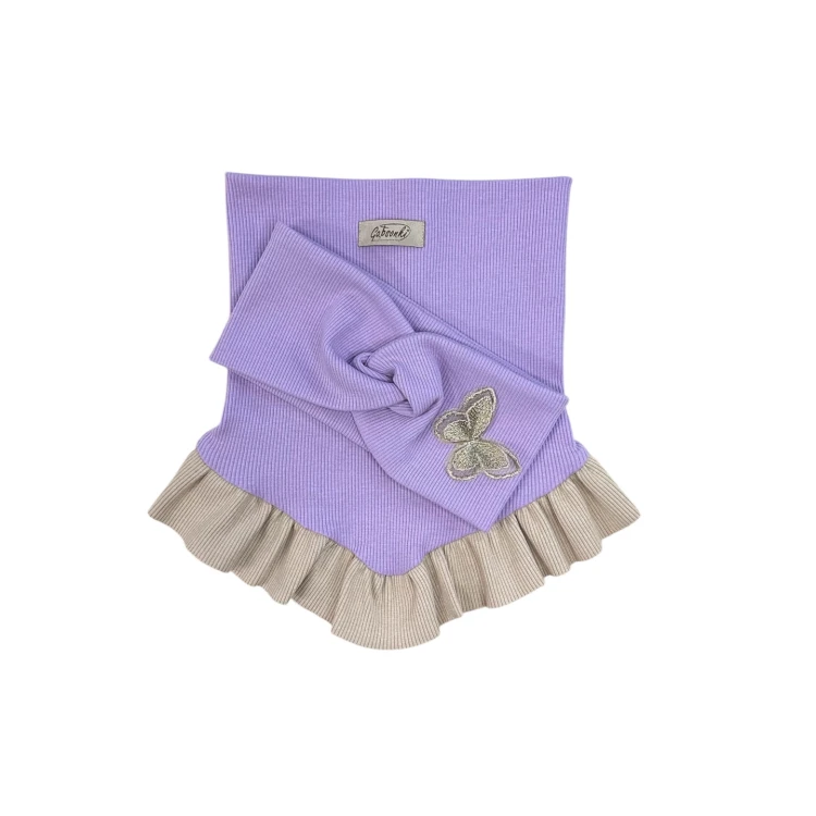 opaska zaplatana z motylkoiem zestaw wiosenny dla dziewczynki.JPG