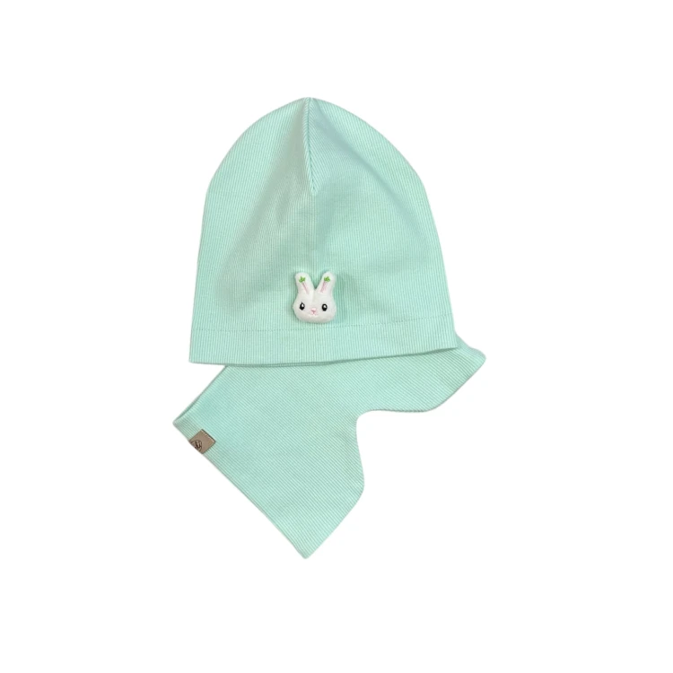 zestaw wiosenny czapka z króliczkiem komin dla dziewczynki4.JPG