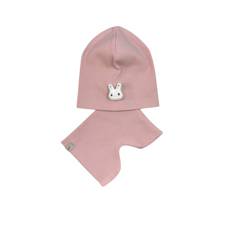 zestaw wiosenny czapka z króliczkiem komin dla dziewczynki7.JPG