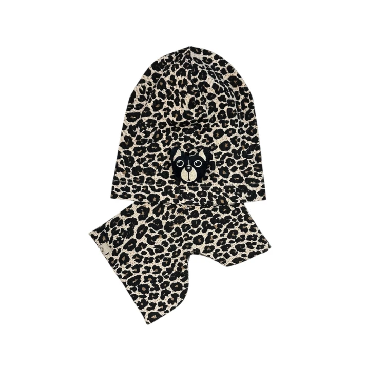 zestaw wiosenny czapka z pieskiem komin dla dziewczynki6.JPG