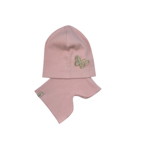 1zestaw dziewczecy z motylkiem komin wiosenny róż.JPG