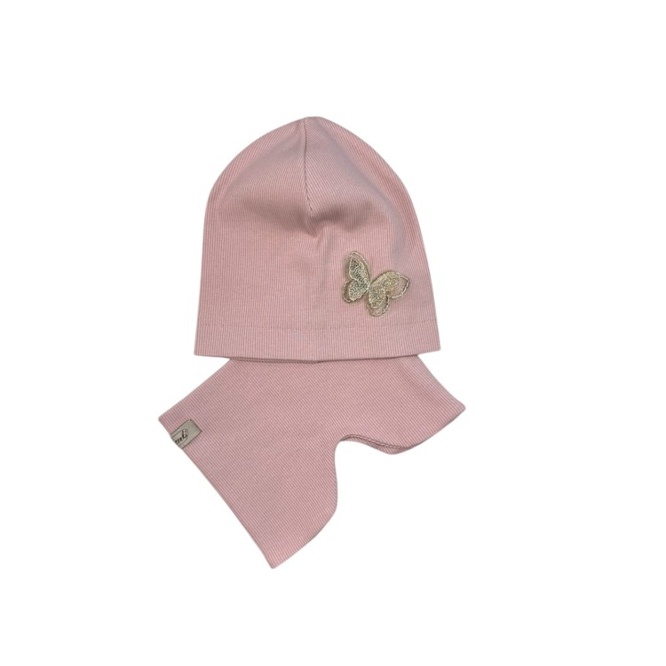 1zestaw dziewczecy z motylkiem komin wiosenny róż.JPG