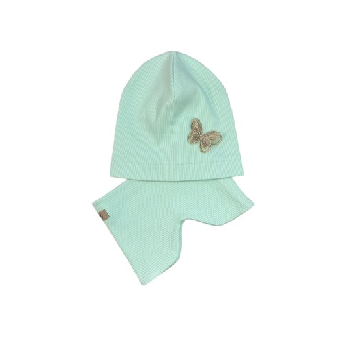 3zestaw dziewczecy z motylkiem komin wiosenny mięta.JPG