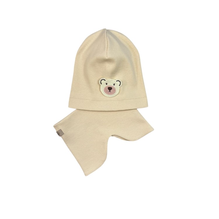 1zestaw dziecięcy czapka z misiem komin wiosenny.JPG