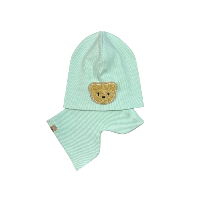 2zestaw dziecięcy chłopięcy czapka z misiem komin wiosenny.JPG