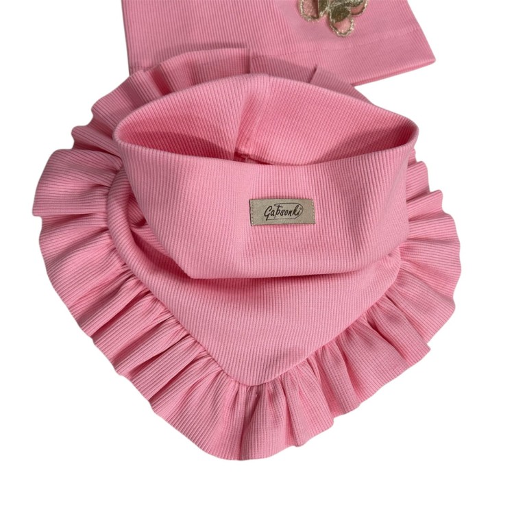 komino chusta z falbanką dla dziewczynki na wiosnę.JPEG